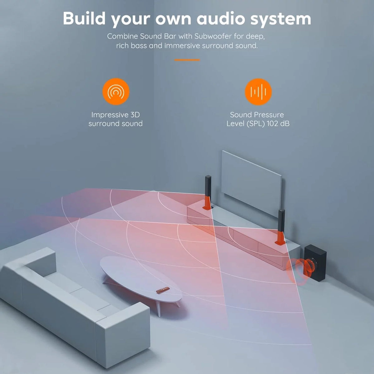 2.1 CH Separable Soundbar with Subwoofer Y411856