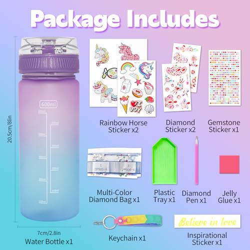 Gem Diamond Painting Water Bottle Kits C9090