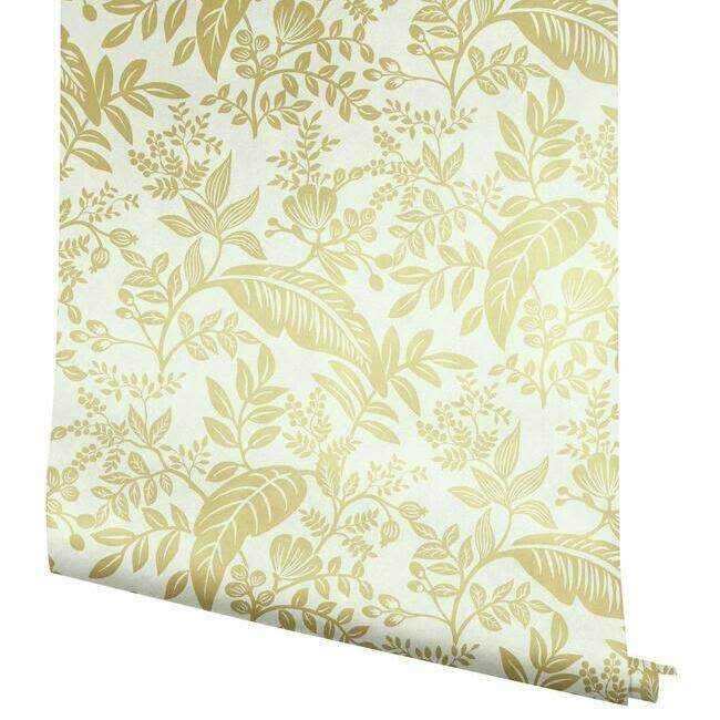 Gold White Wallpaper H772