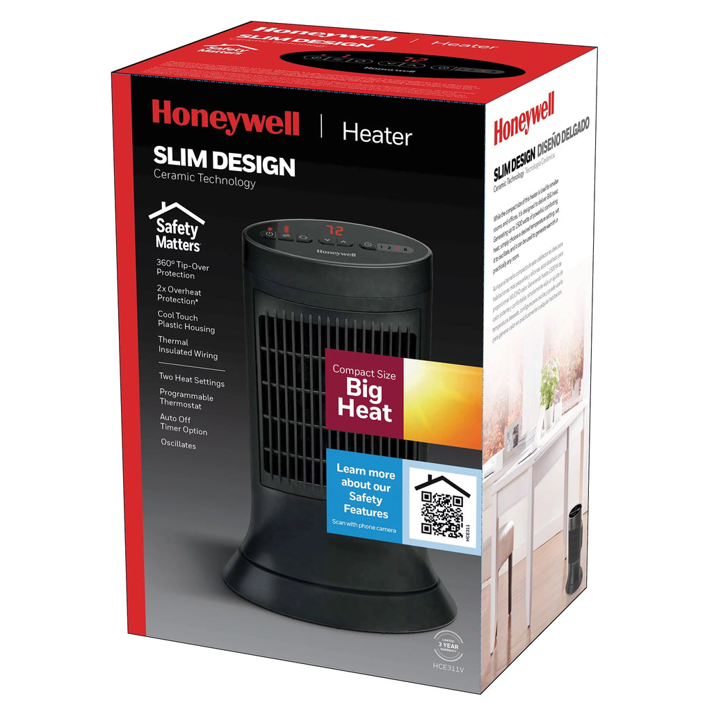 Black Digital Ceramic Compact Heater B637