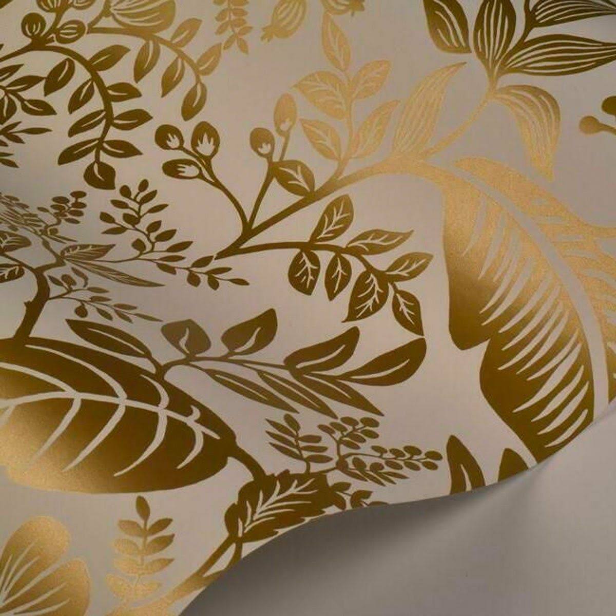 Gold White Wallpaper H772