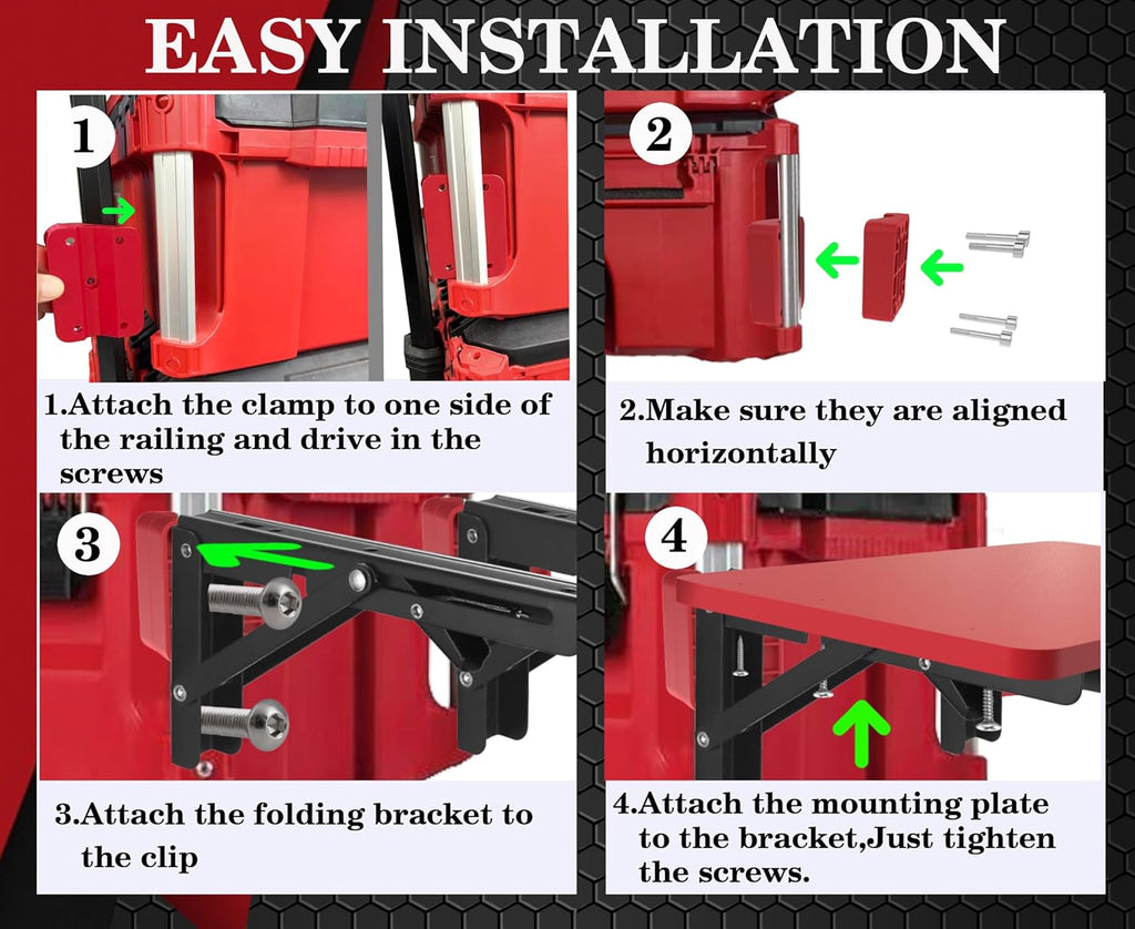 Red Folding Table for Milwaukee Packout L434