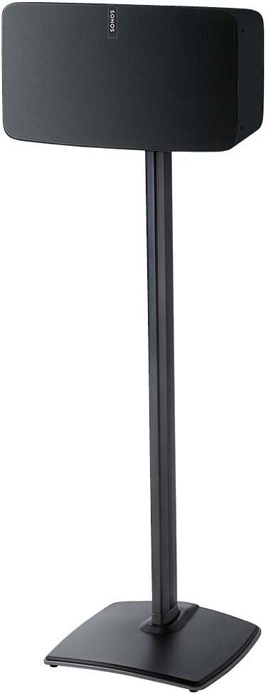 Black Wireless Speaker Stand with Cable Management W54077