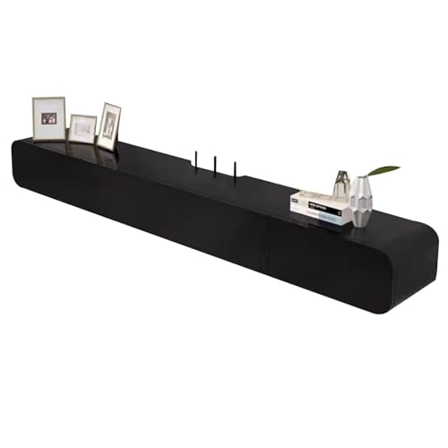 Black Wall-Mounted TV Cabinet 180 * 18 * 24cm L444