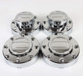 Chrome Wheel Hub Center Caps Set Dually 2 Front and 2 Rear V1909