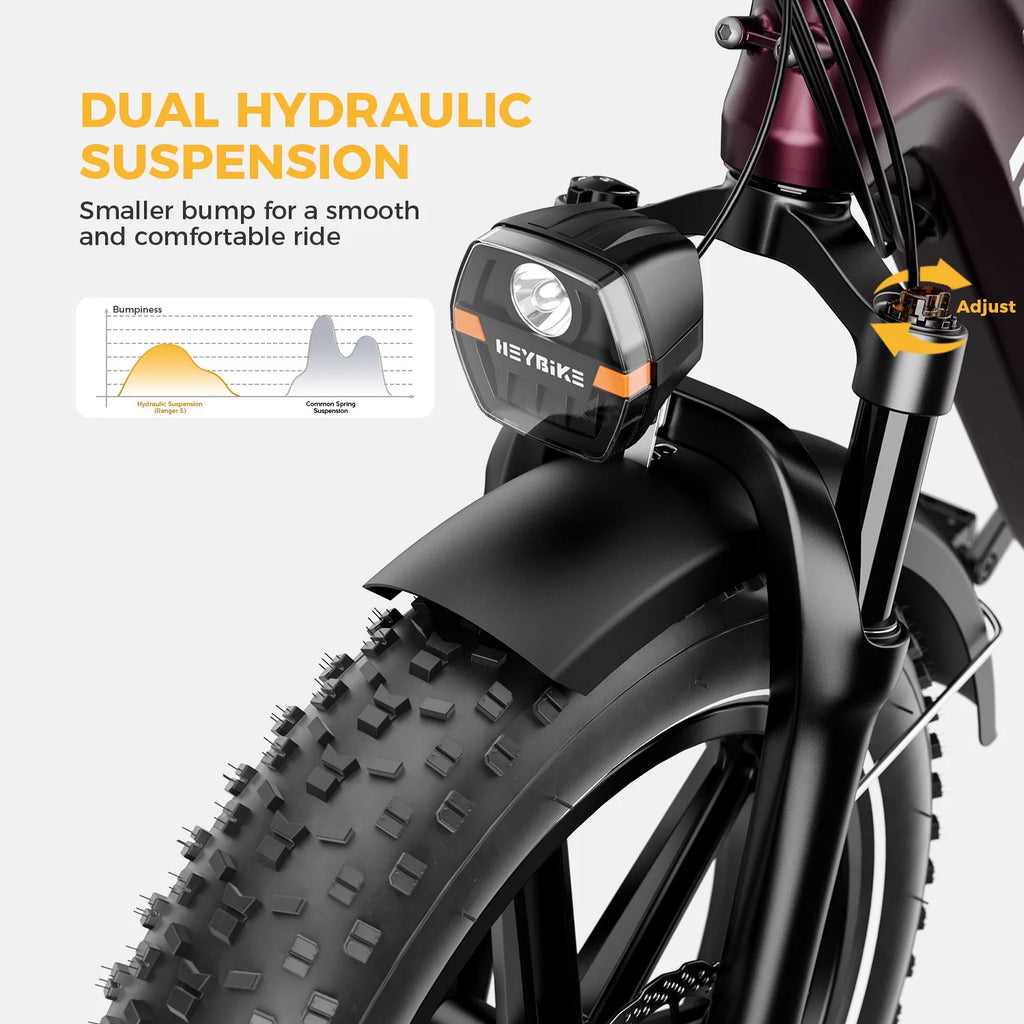 Electric Bike with 48V 14.4AH Removable Battery, 20" x 4.0 Fat Tire S175