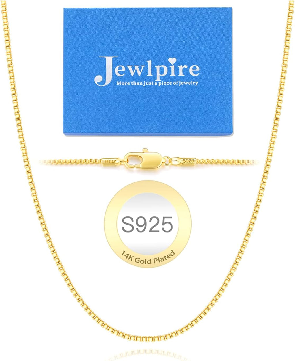 Solid 14K Gold Over 925 Sterling Silver Chain Necklace W726