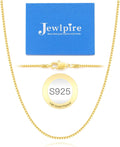 Solid 14K Gold Over 925 Sterling Silver Chain Necklace W726