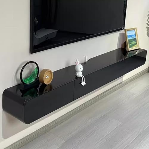 Black Wall-Mounted TV Cabinet 180 * 18 * 24cm L444