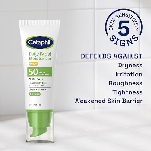 Daily Facial Moisturizer SPF 50, 1.7 Fl Oz (Pack of 2) B555671