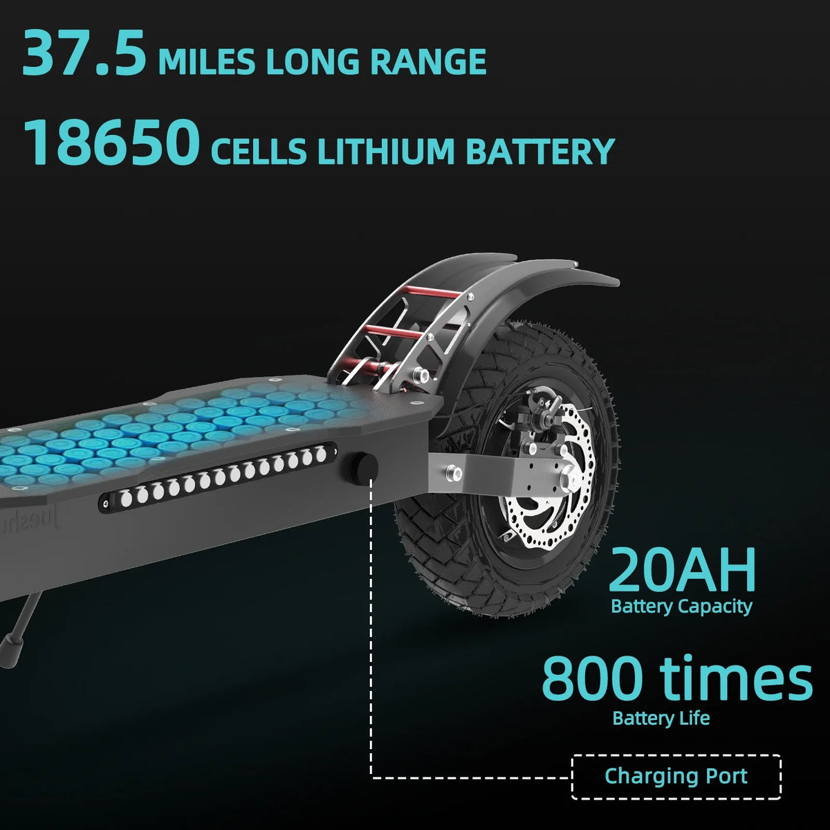 2600W 45 MPH 40 Miles Disc Brake Electric Scooter O5252