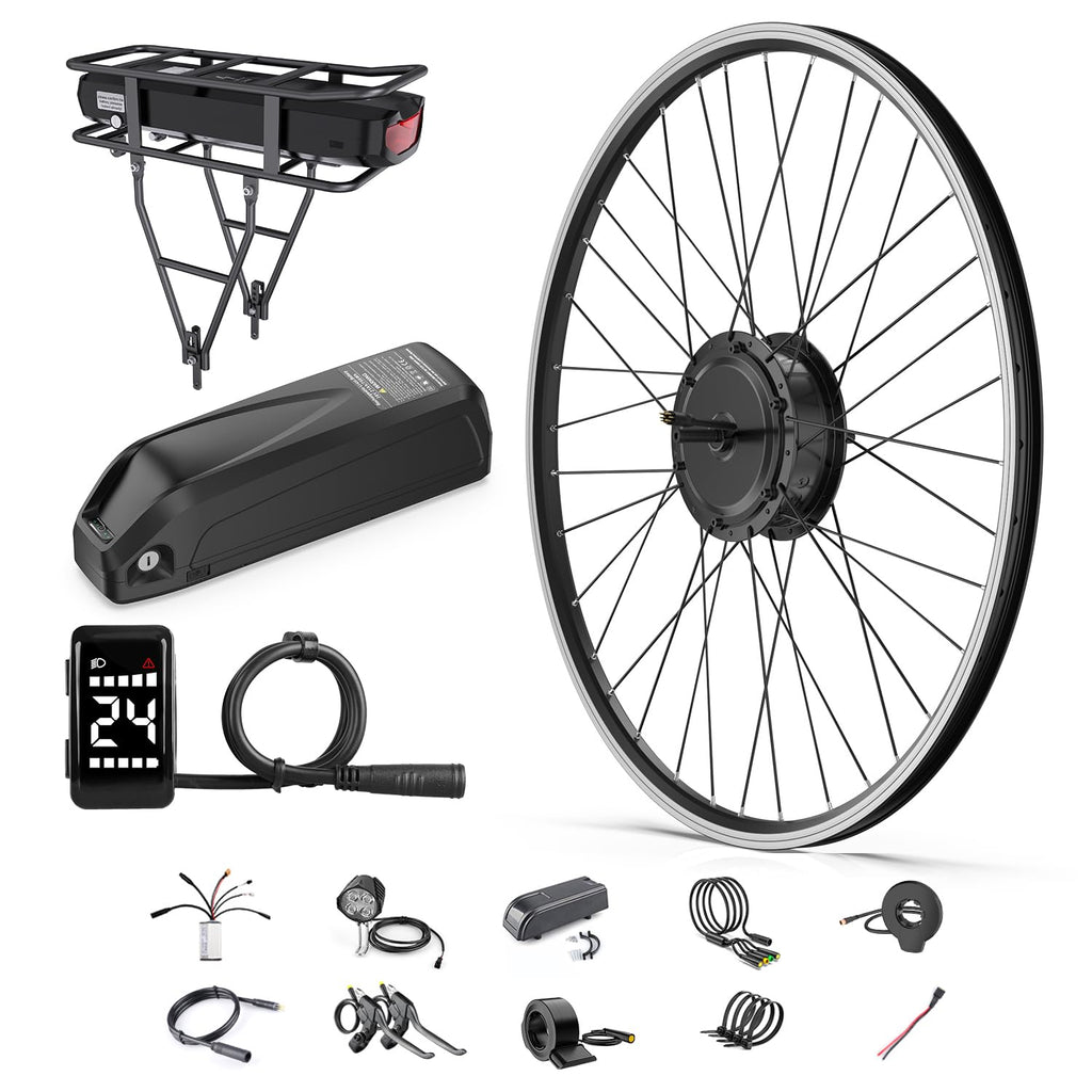 48V 500W Front Hub Motor Electric Bike Conversion Kit with LCD Display K308