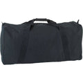 22 oz Canvas Zippered Duffle Bag Black W96288