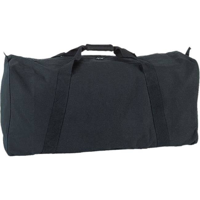 22 oz Canvas Zippered Duffle Bag Black W96288