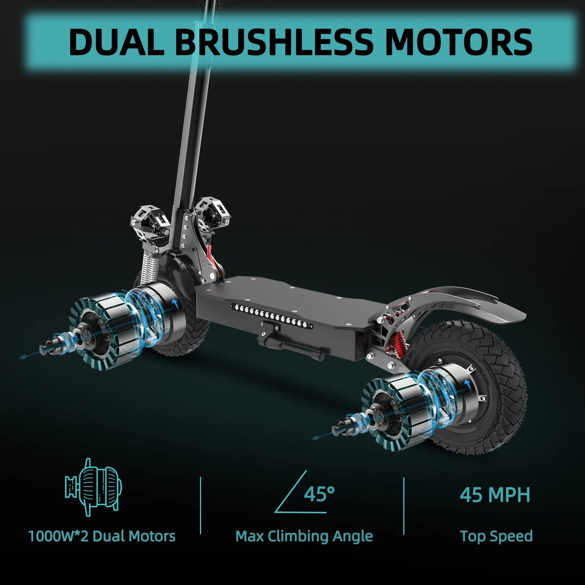 2600W 45 MPH 40 Miles Disc Brake Electric Scooter O5252