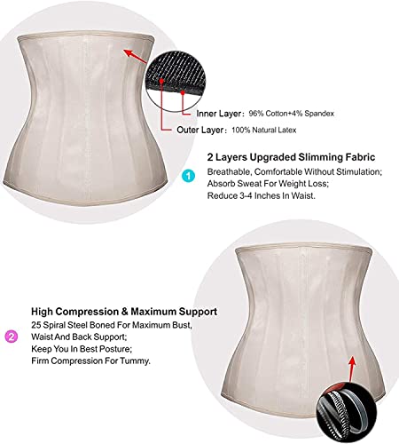 Latex Waist Cincher Corset D358