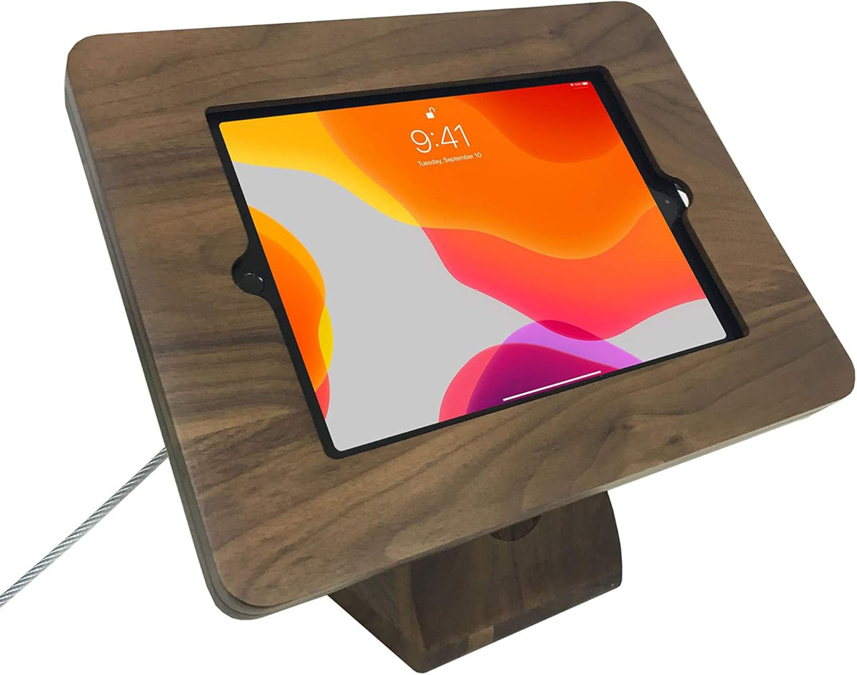 White Dual Kiosk Stand with Locking Case, Cable, Stylus and Tether K40821