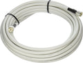 White 50 ohm Coaxial Cable with UHF PL259 Male Connectors, 35 ft S43863