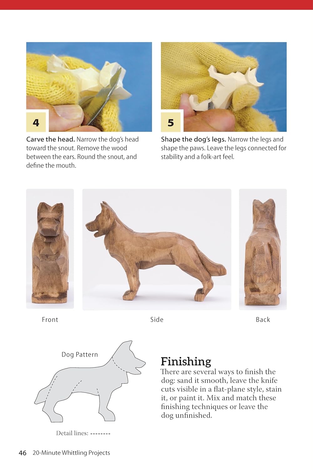 Whittling Projects: Step-by-Step Instructions & Photos to Carve Wood Figures F308995