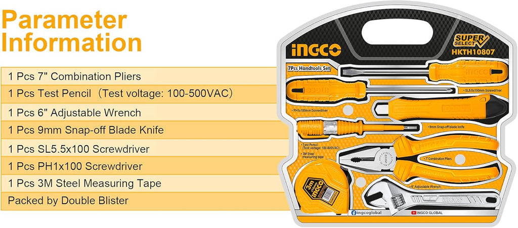7 Pc Household Basic Tool Set O993550