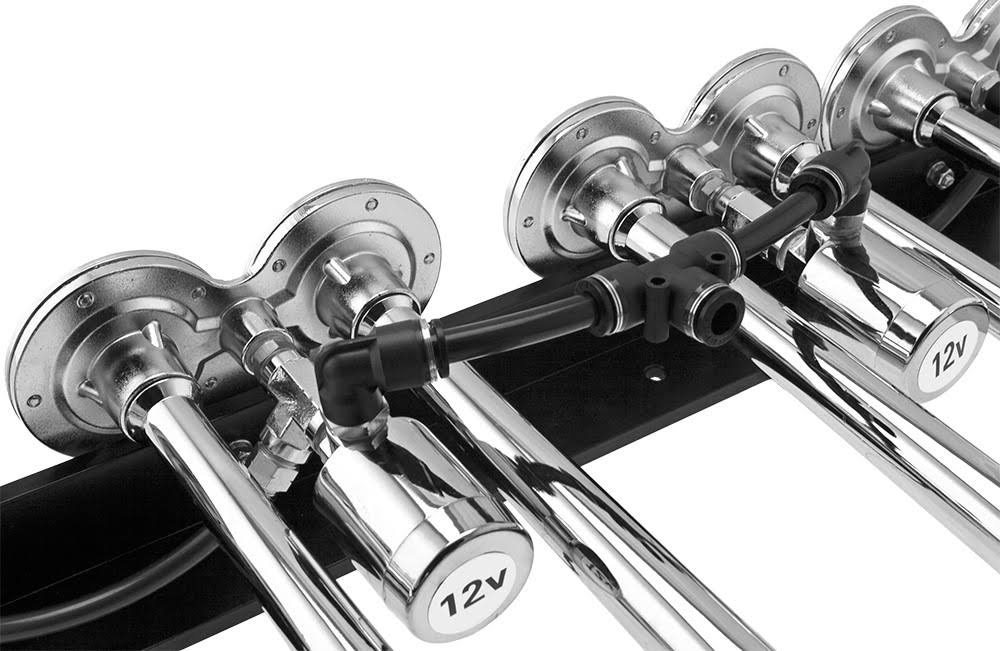 8 Air Horn Chrome Plated Trumpets M78734