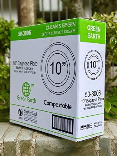 Tree Free Bagasse Paper Plate 500 Counts Disposable S774