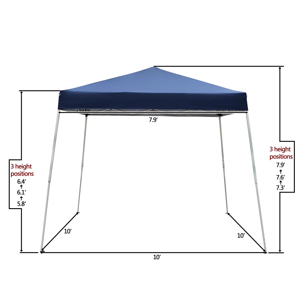 10 x 10FT Waterproof Oxford Pop Up Canopy Tent with Carry Bag D855602