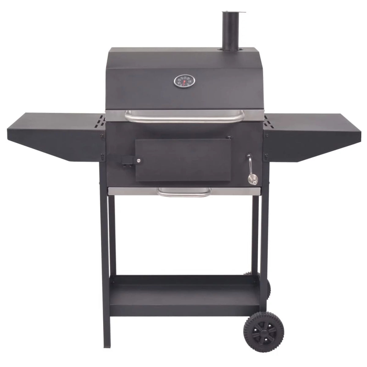 BBQ Charcoal Smoker with Bottom Shelf Black X385
