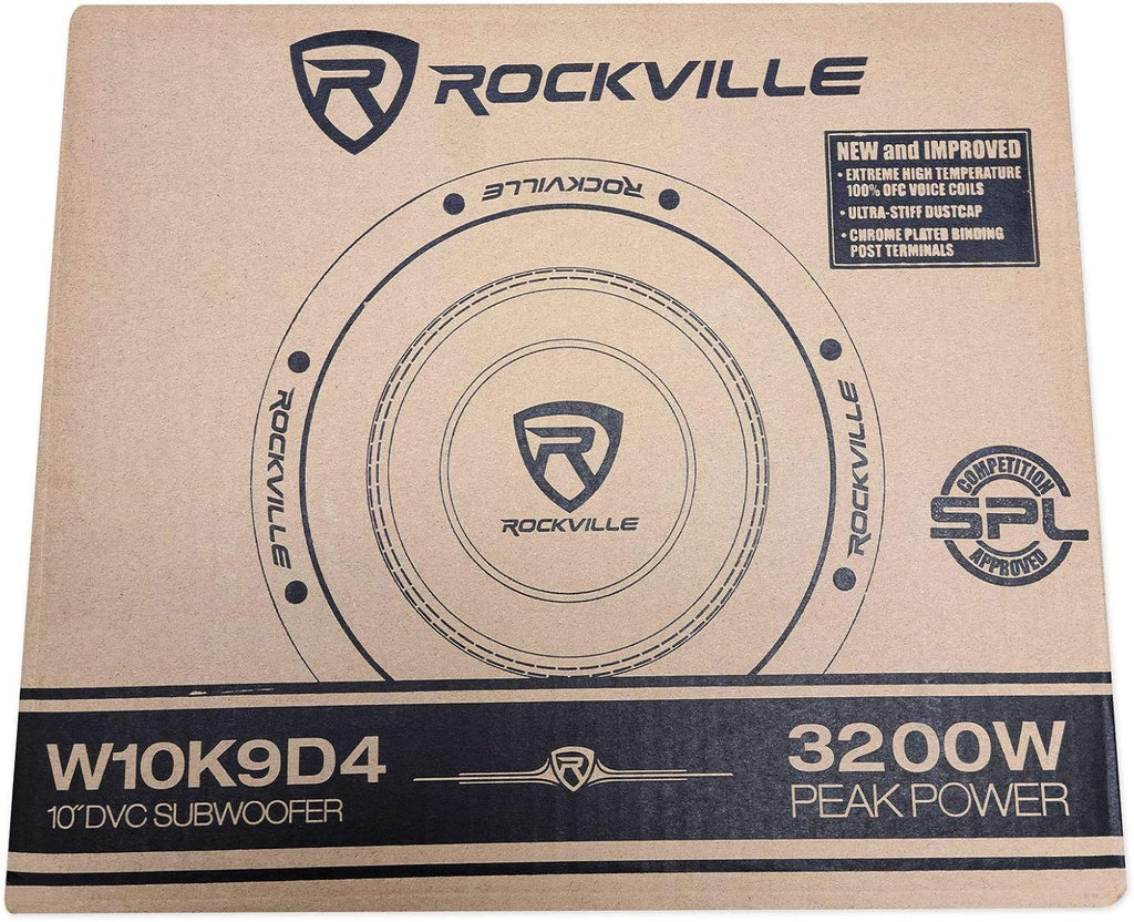 10 3200 Watt Car Audio Subwoofer with Vented Sub Box Enclosure A6980