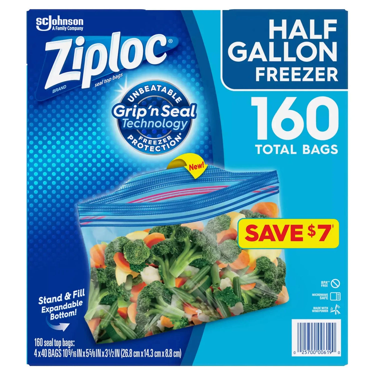 Half Gallon Freezer Bags (160 ct.) Y62038