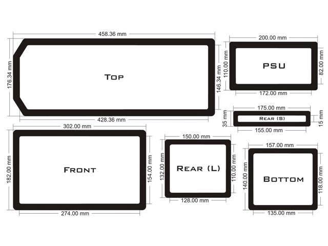 Black Frame Black Mesh Dust Filter Kit R395093