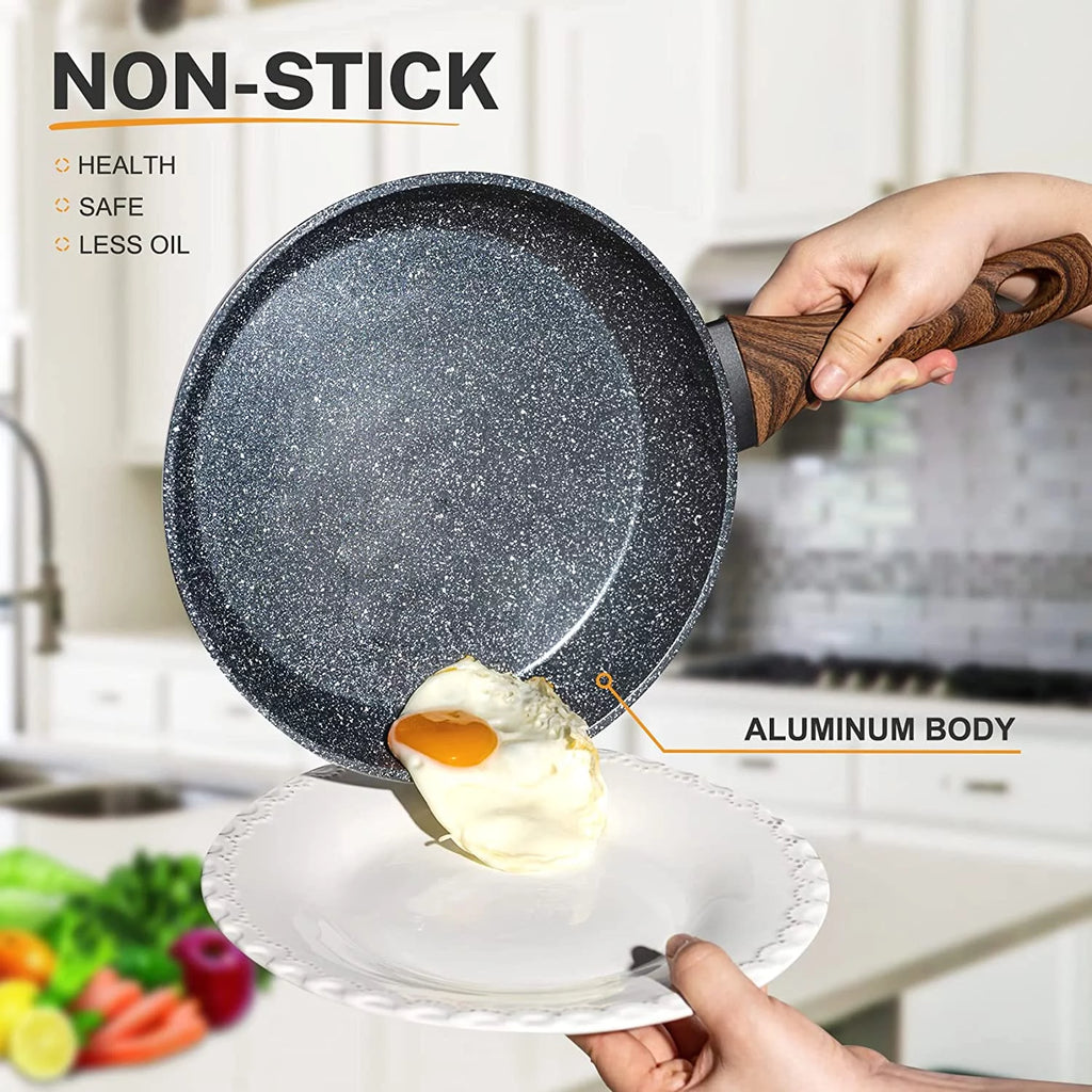 Non Stick Granite 8 Pieces Induction Cookware Set C86387