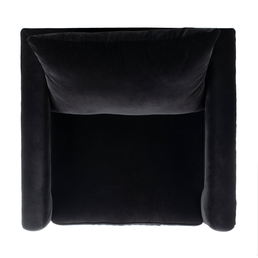 Velvet Club Chair Black V949751