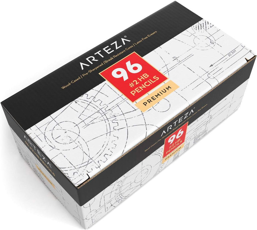 HB #2 School Pencils, Pack of 96, Black, Electric Pencil Sharpener, Pack of 2 T467352