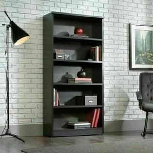 5 Shelf Tall Bookcase with Adjustable Shelves S626