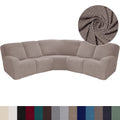 Light Brown 7-Piece Recliner Sofa Slipcover I858431