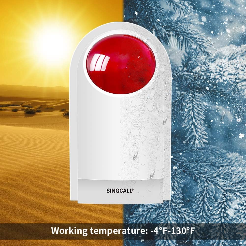 Waterproof Outdoor Emergency Strobe Siren Alarm Kit with 2 Call Buttons A2201