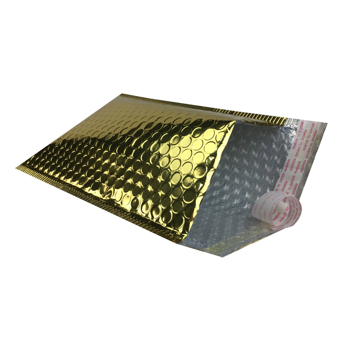 250 Gold Bubble Mailers 7x22x6.75x22 Metallic Envelopes F5570