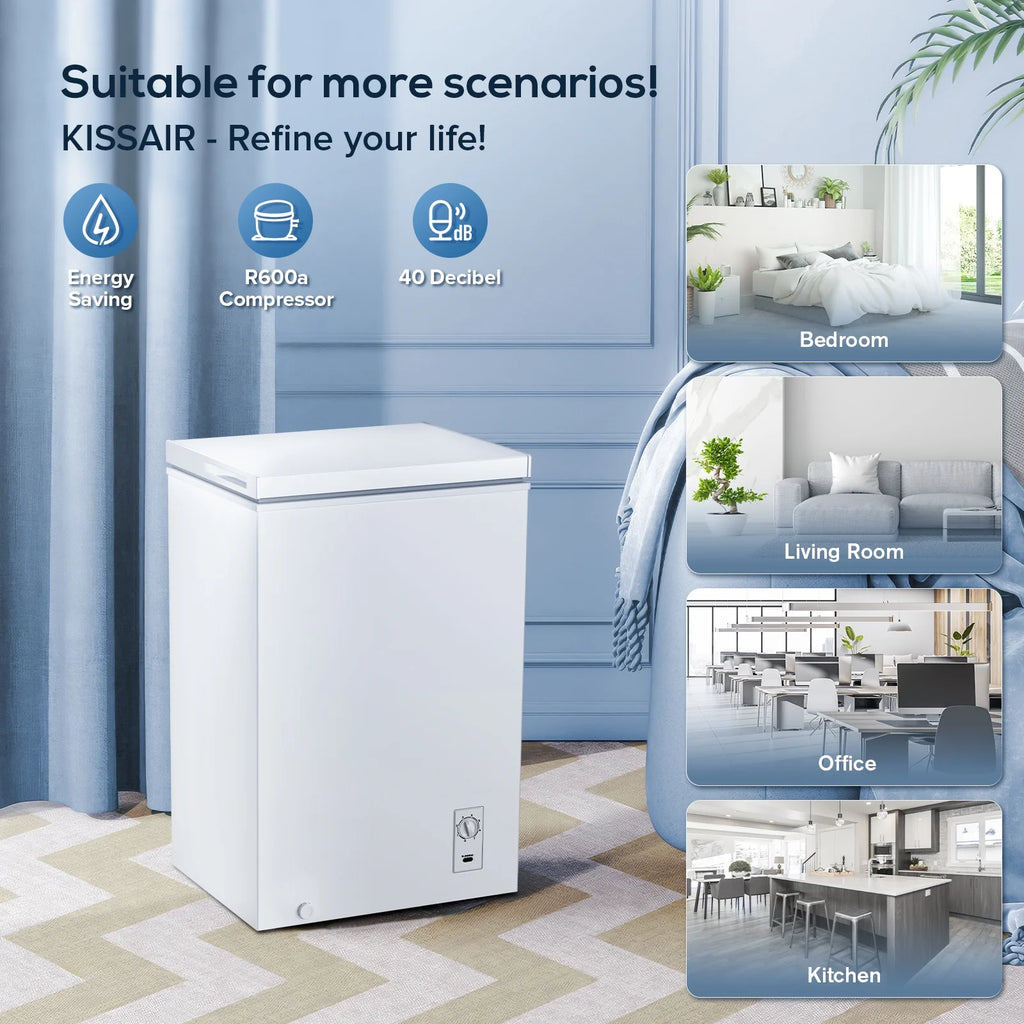 2.7 Cubic Feet White Chest Freezer F46165