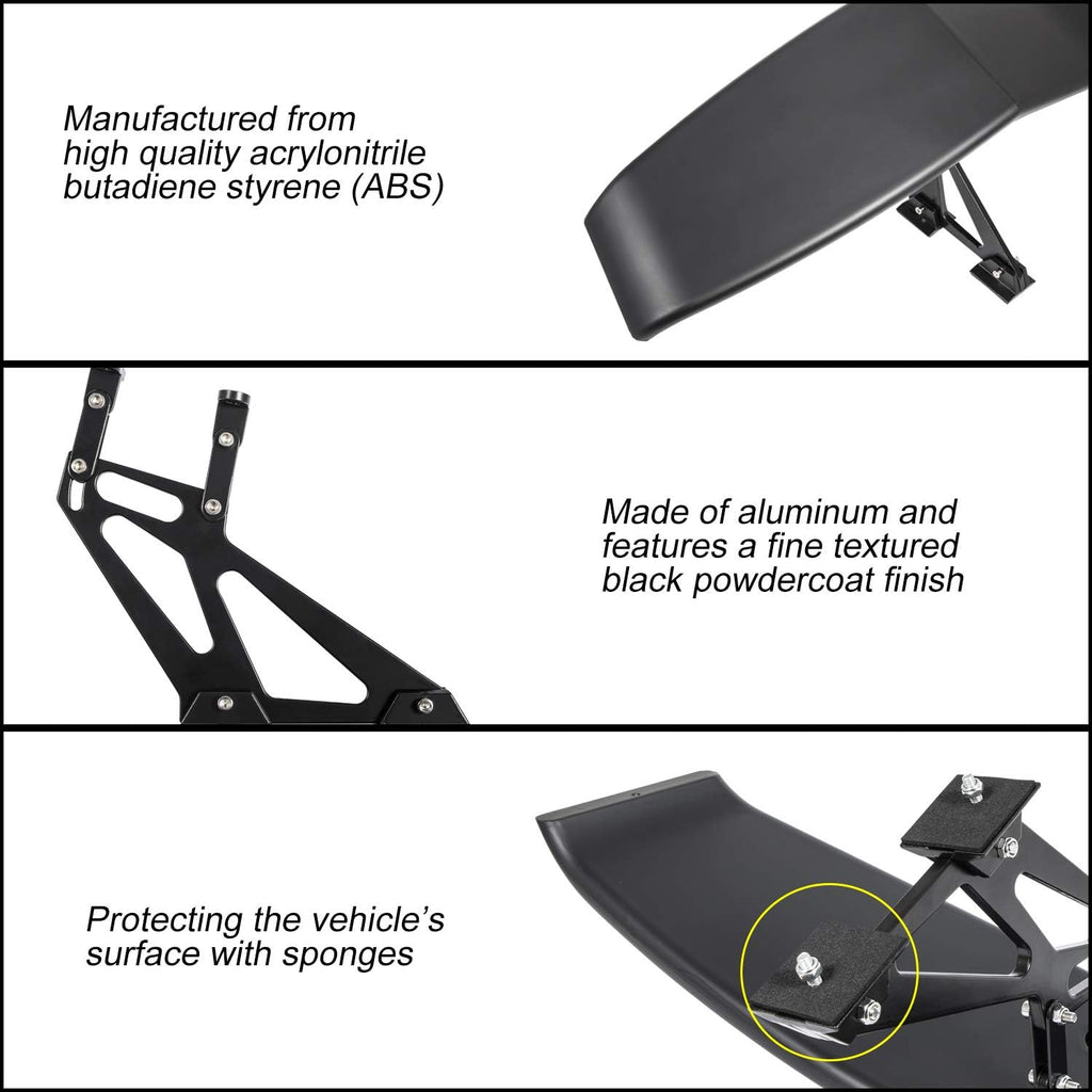 Universal Trunk Wings Spoiler High Kick V Style Rear Spoiler Wing Tail Lid (61.8inches Length) B93728