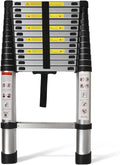 Telescoping Extension Ladder 14.5 FT, Folding Aluminum Ladder, 330 LB Capacity B289
