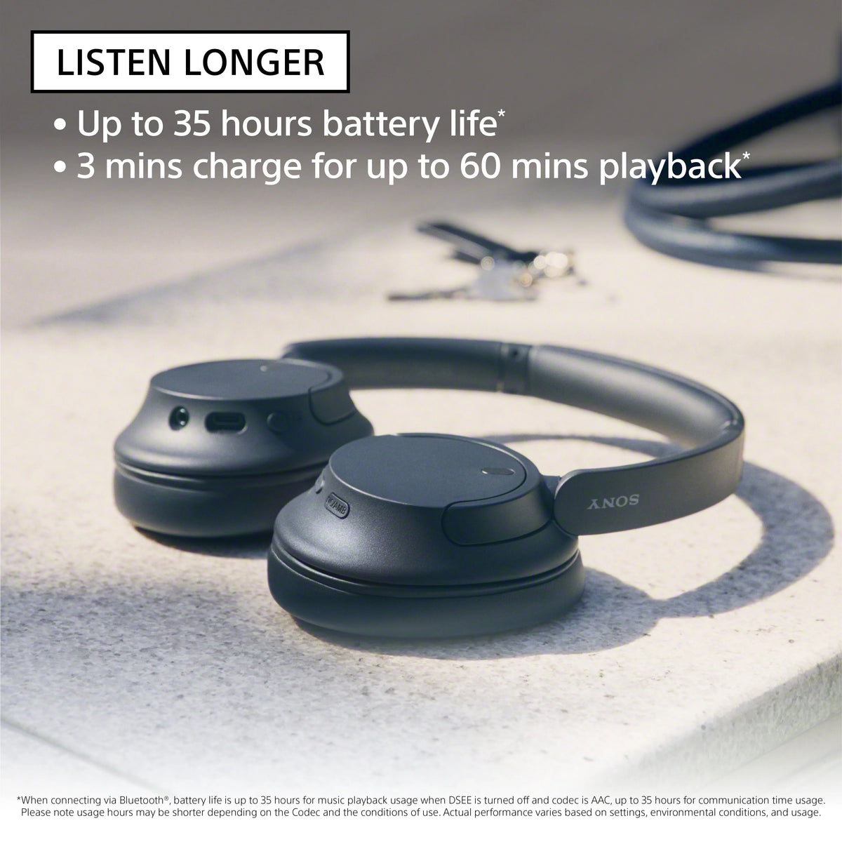 Black Wireless Bluetooth Headphones W64260