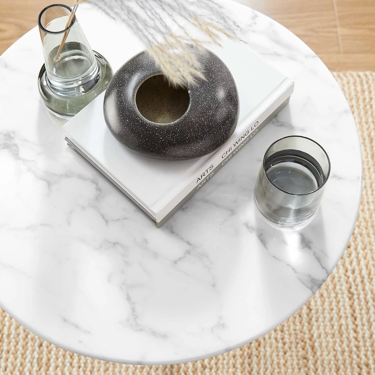 20" Round Artificial Marble Side Table X398