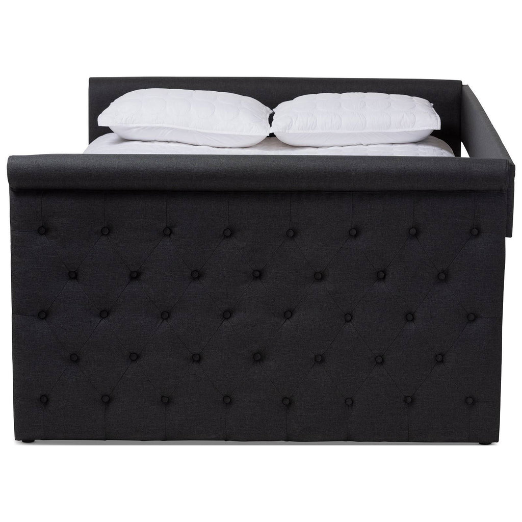 Queen Dark Grey Daybed with Trundle M709
