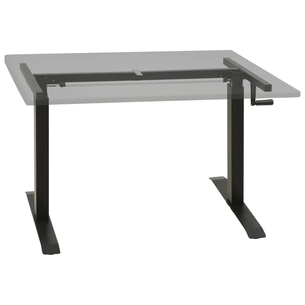Manual Height Adjustable Standing Desk Frame Black N8838
