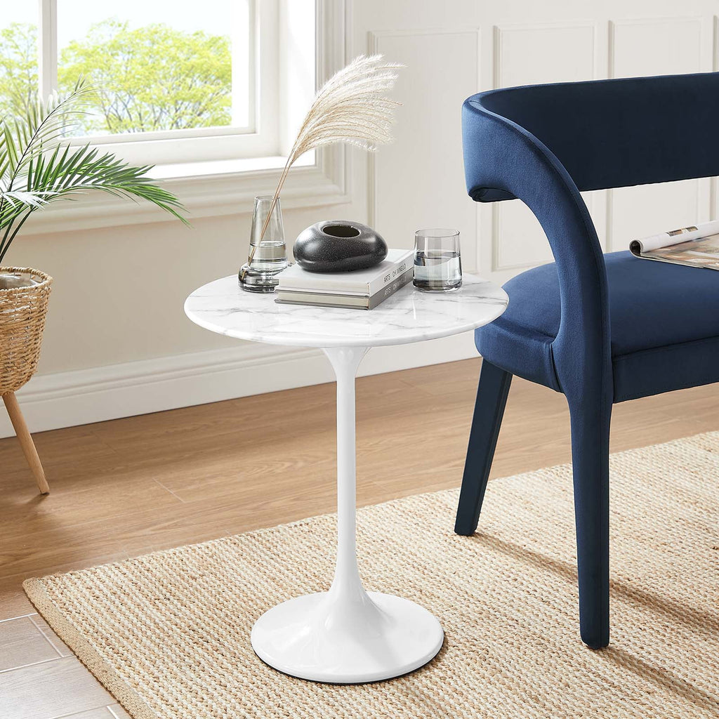 20" Round Artificial Marble Side Table X398