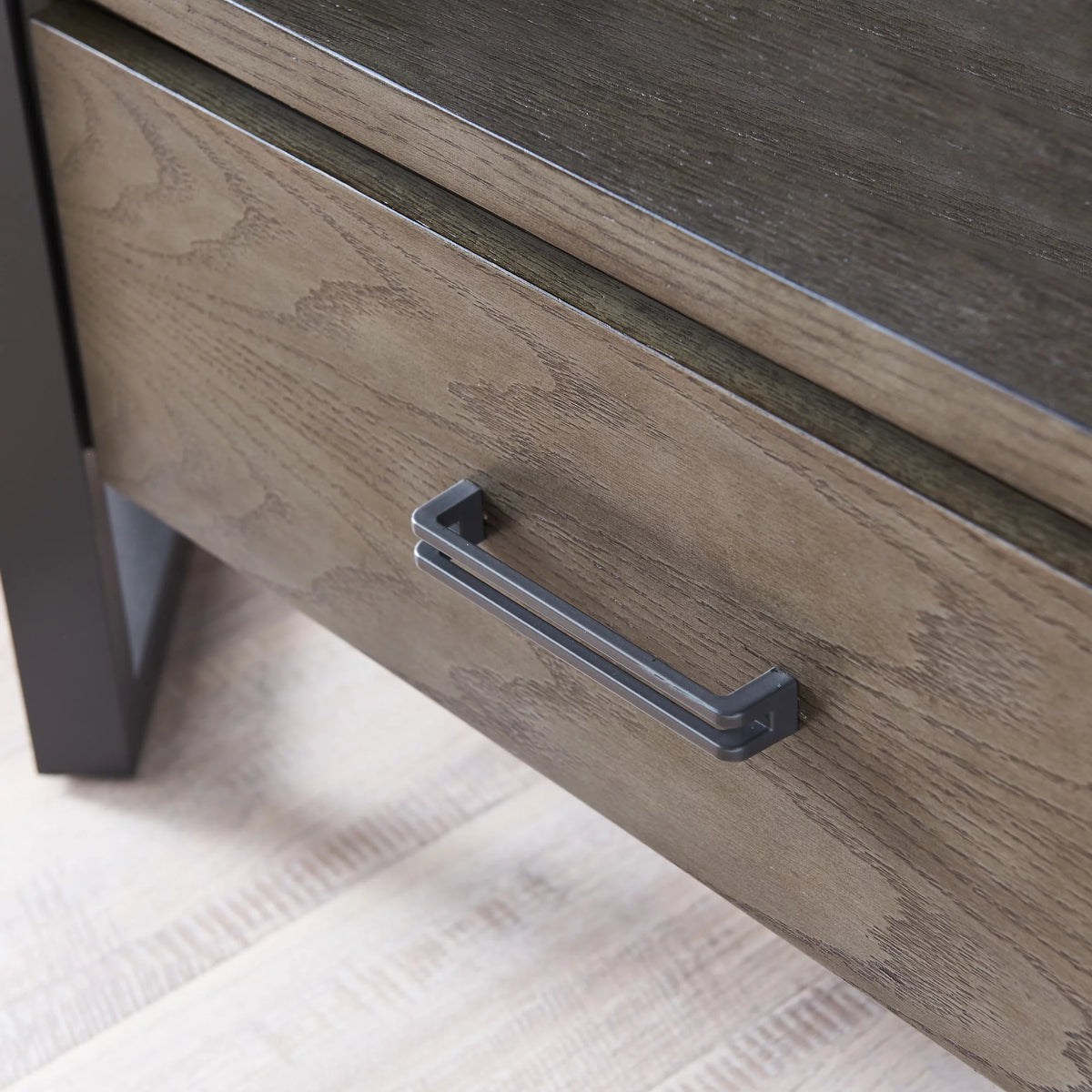 Mixed Metal and Wood Corner TV Stand L860