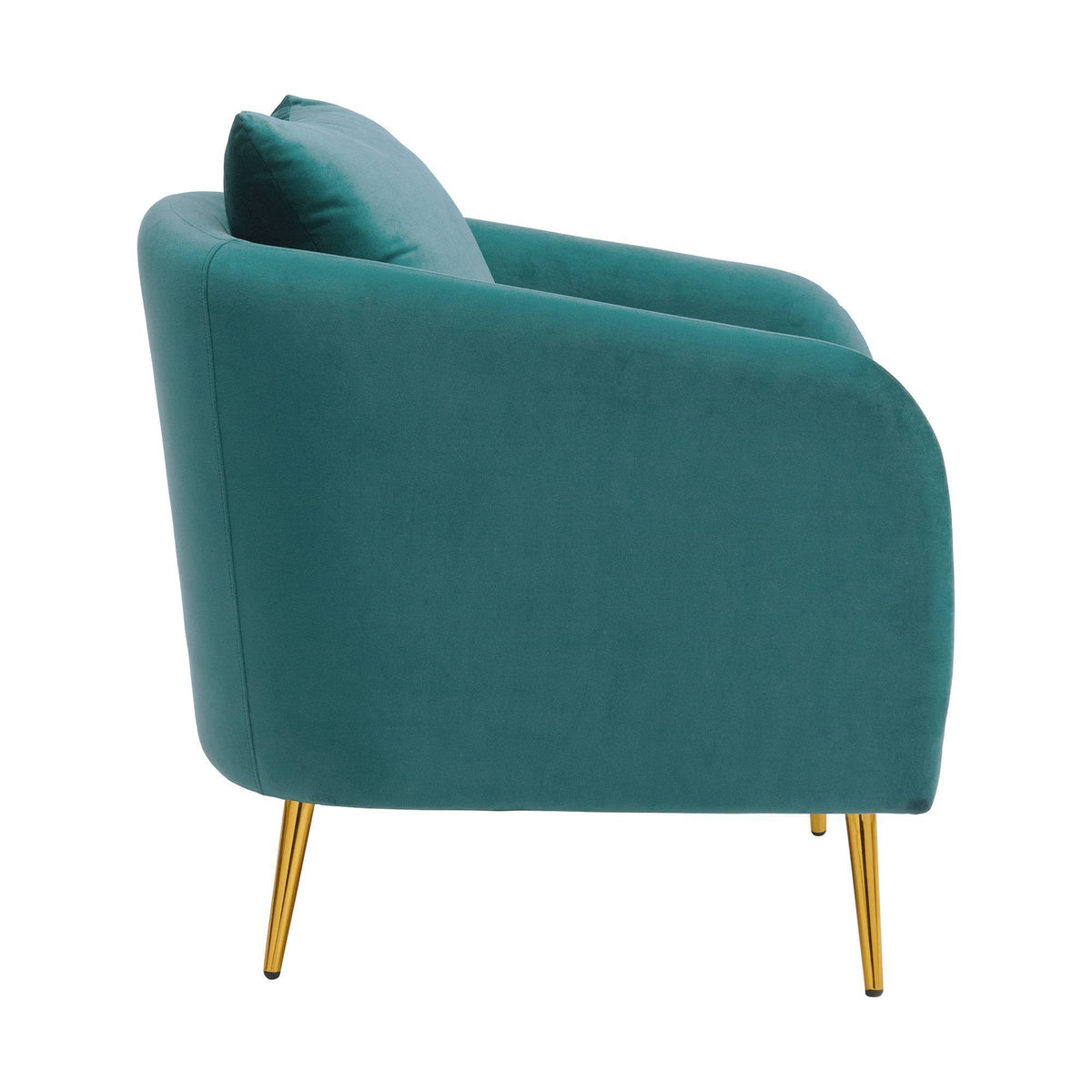 Marine Blue Accent Chair with Gold Legs K7219