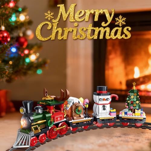Christmas Train Building Toys Set 868pcs with LED Light E716