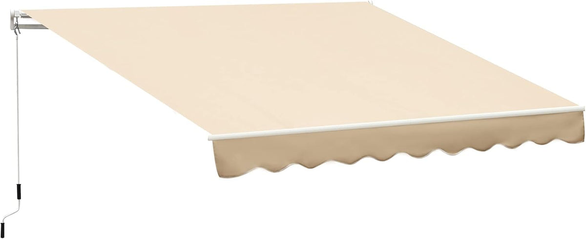 Coffee Brown Manual Retractable Patio Awning O6706